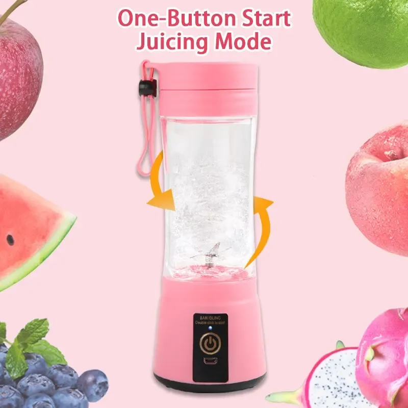 Fruit Juicer Portable Fruit Juice Blenders Summer Personal Electric Mini Bottle Home USB 6 Blades Juicer Cup Machine Kitchen fruit juicer juice maker blender juice blender