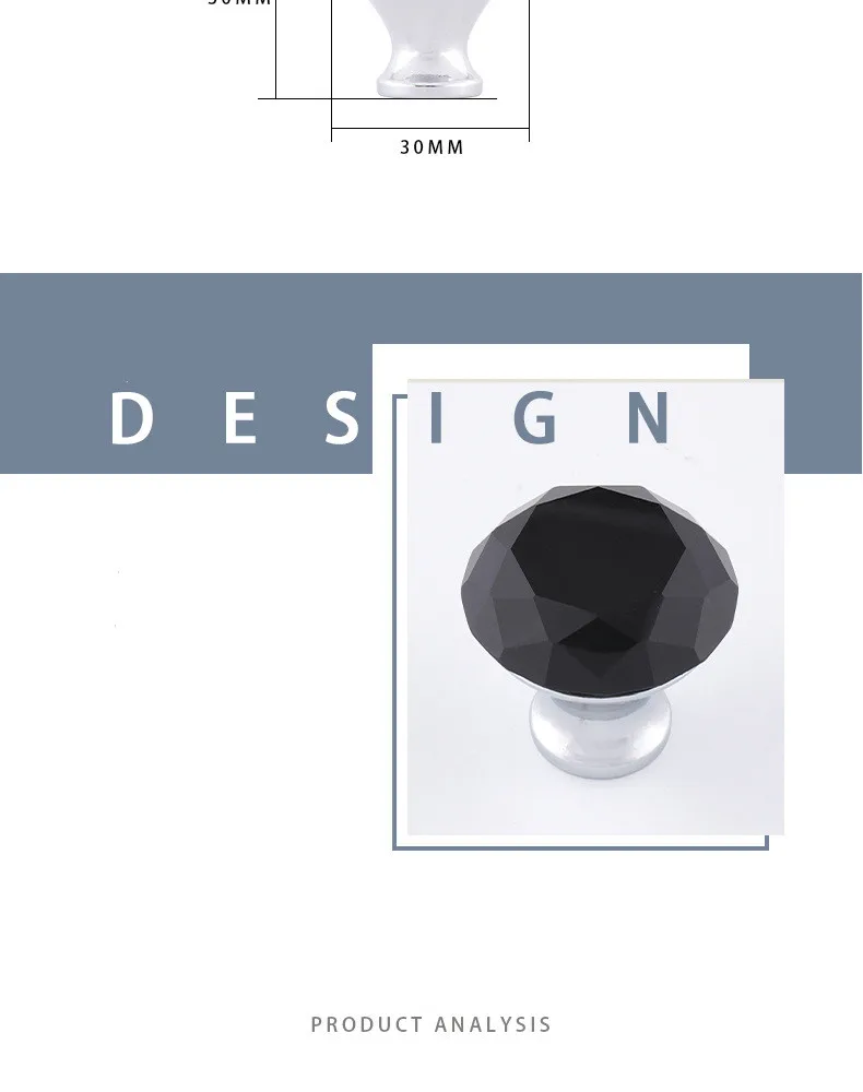 Description Picture 5 of item96/128mm Zinc Alloy Drawer  Silvery Long Crystal Handle Dresser Wardrobe Handles for Cabinet Kitchen Pull Cupboard Knob