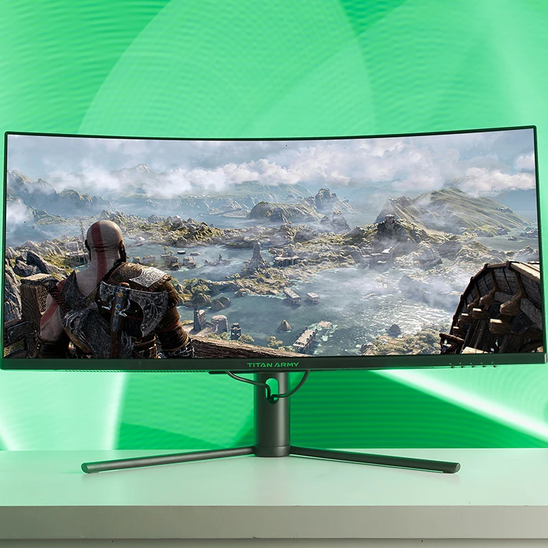 TITAN ARMY 34 inch fish screen 3440*1440 144Hz WQHD wide color gamut HDR400 1500R curved rotary lifting computer monitor C34CHR 3