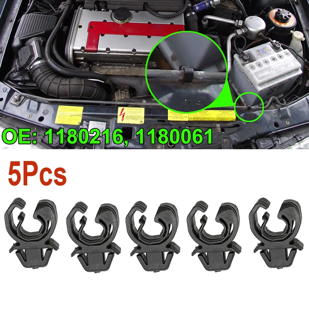 5X Para Opel Vauxhall Vectra Zafira Omega Meriva Tigra Retenedor Capó Varilla Soporte Prop Clip Stay Clamp Titular 1180216 Negro