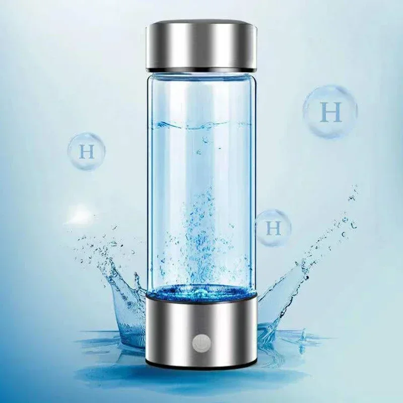 Portable Hydrogen Rich Water Cup USB Rechargeable High Borosilicate Glass Electrolytic Hydrogen Generator Health Cup
