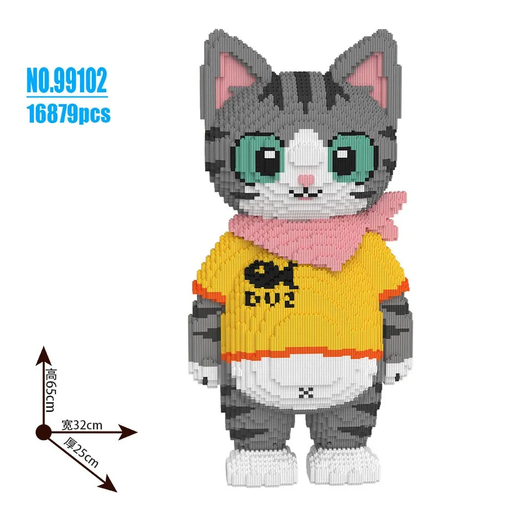 thumbnail image 1 of Bloques de construcción mágicos de payasos aterradores grandes de 86 cm, modelo de hombre esqueleto de moda, juguete de dragón Kawaii, figuras de ladrillos ensambladas para regalo de niños, 1 of 5