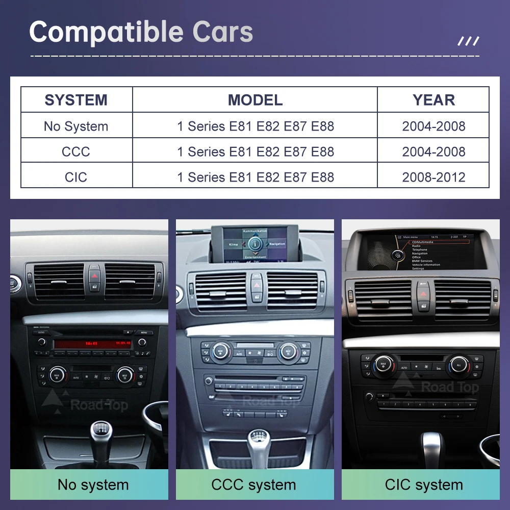 Autoradio Android Auto CarPlay – BMW Série 1 E81-E88 – Image 2