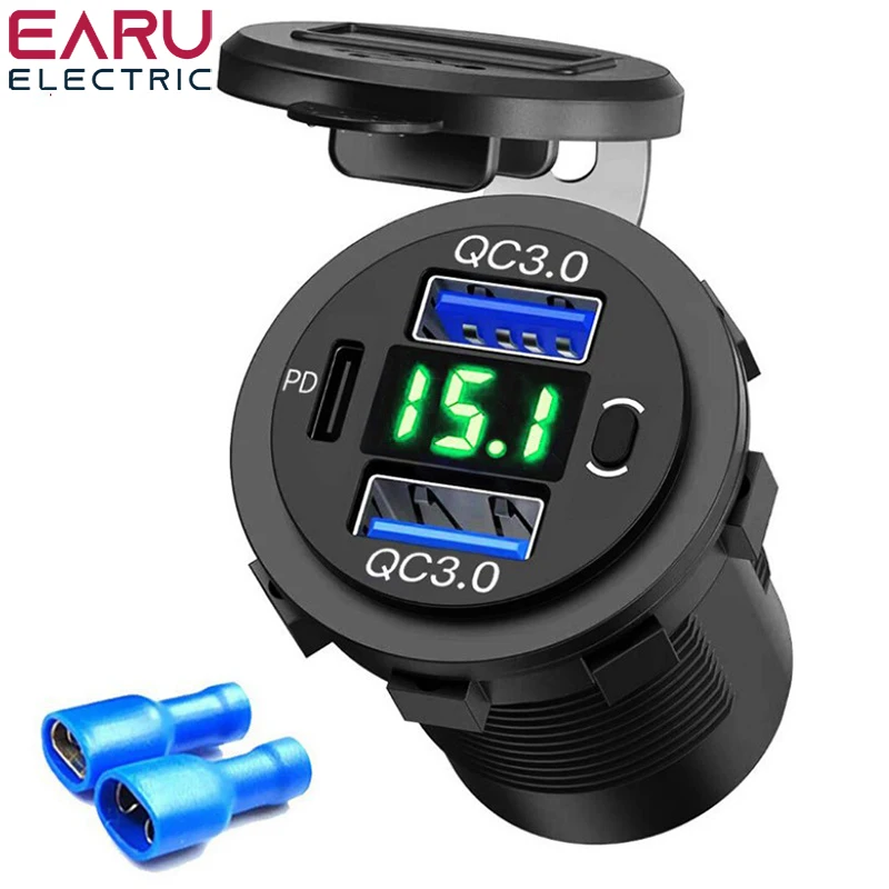  а ġ   ܼƮ ,  3.0 USB , ڵ Ʈ , 60W PD  QC, 12V, 24V