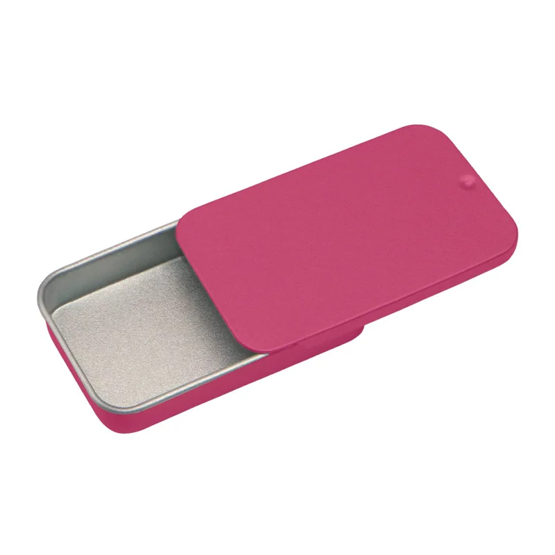 Compact Rectangular Tin Storage Box for Jewelry, Pills, and Cosmetics