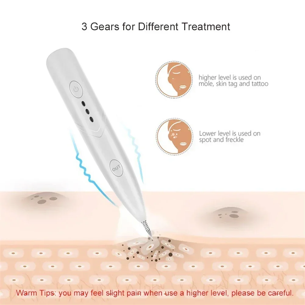 Mini Laser Plasma Pen Portable Freckle Removal Machine Skin Face Wart Tag Remover Tool Household Black Dots Tattoo Remove Device