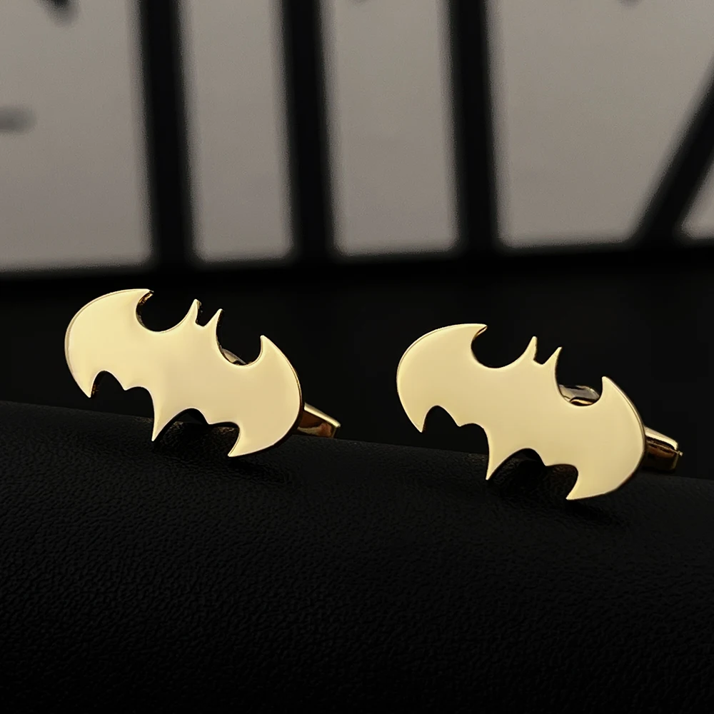 

Роскошные мужские запонки летучая мышь рукав запястья кнопки рубашка застежки из нержавеющей стали застежка для манжеты женские ювелирные изделия в подарок