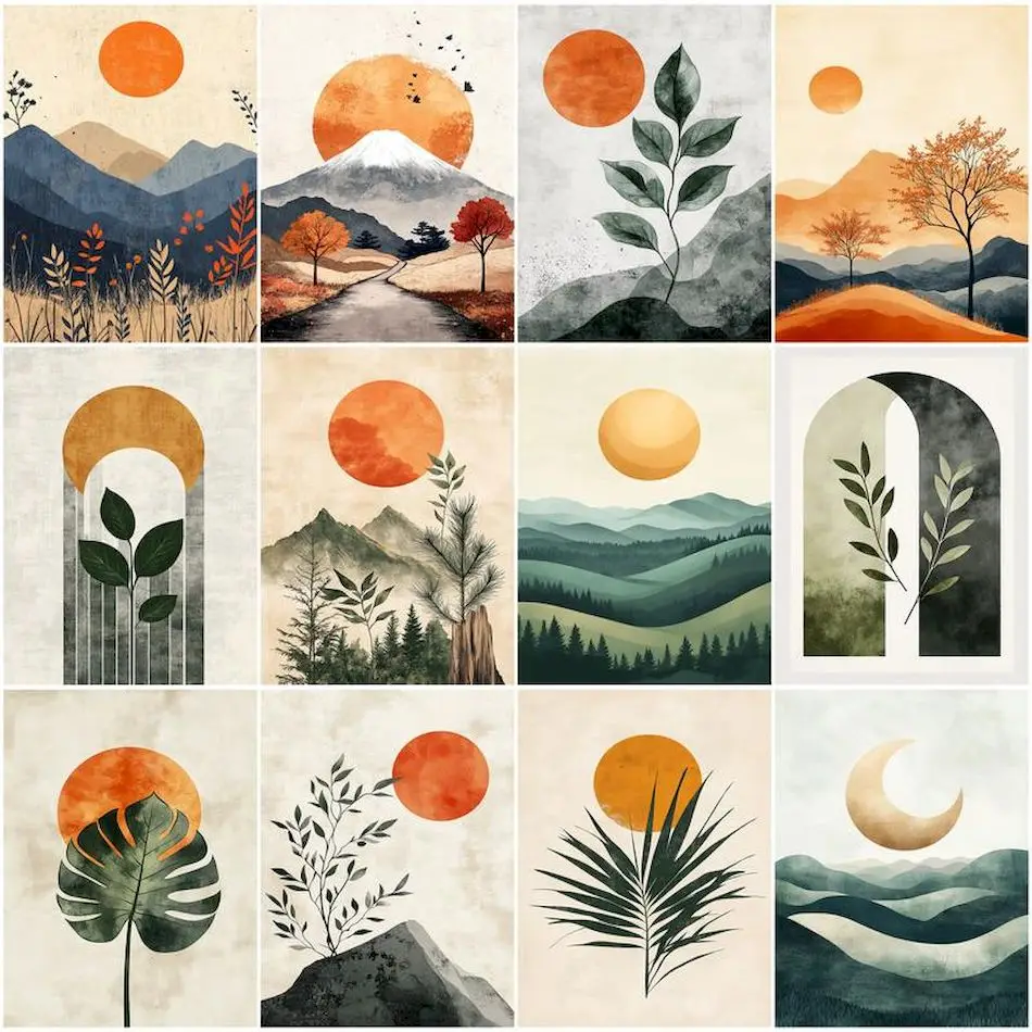 RUOPOTY Diy Oil Painting By Numbers Simple scenery Art Supplies Picture Paint Coloring For Adults Picture Drawing Acrylic Paints