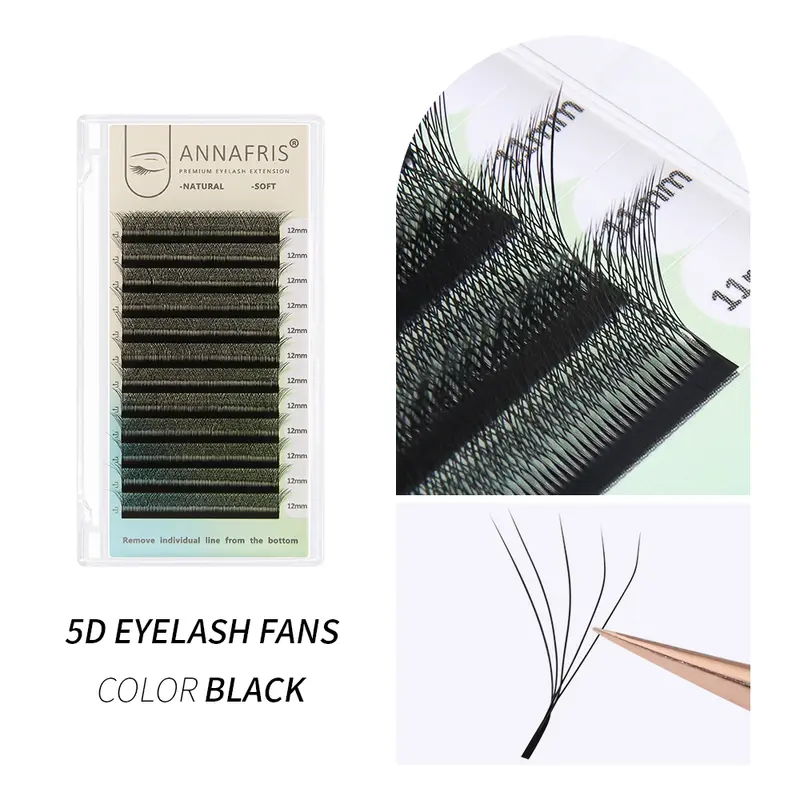 ANNAFRIS Premade Volume Fan YY 3D 4D 5D W-Shaped Lash Automatic Flowering W Lashes Extension Natural Soft Full Dense Mink Lash - Image 8