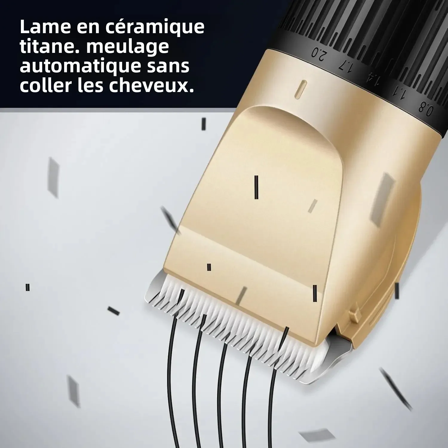 Ensemble de tondeuse à cheveux électrique domestique, tondeuse à cheveux à faible bruit et longue durée de vie de la batterie, rasoir rechargeable par USB et outil de coupe de cheveux. – Image 4