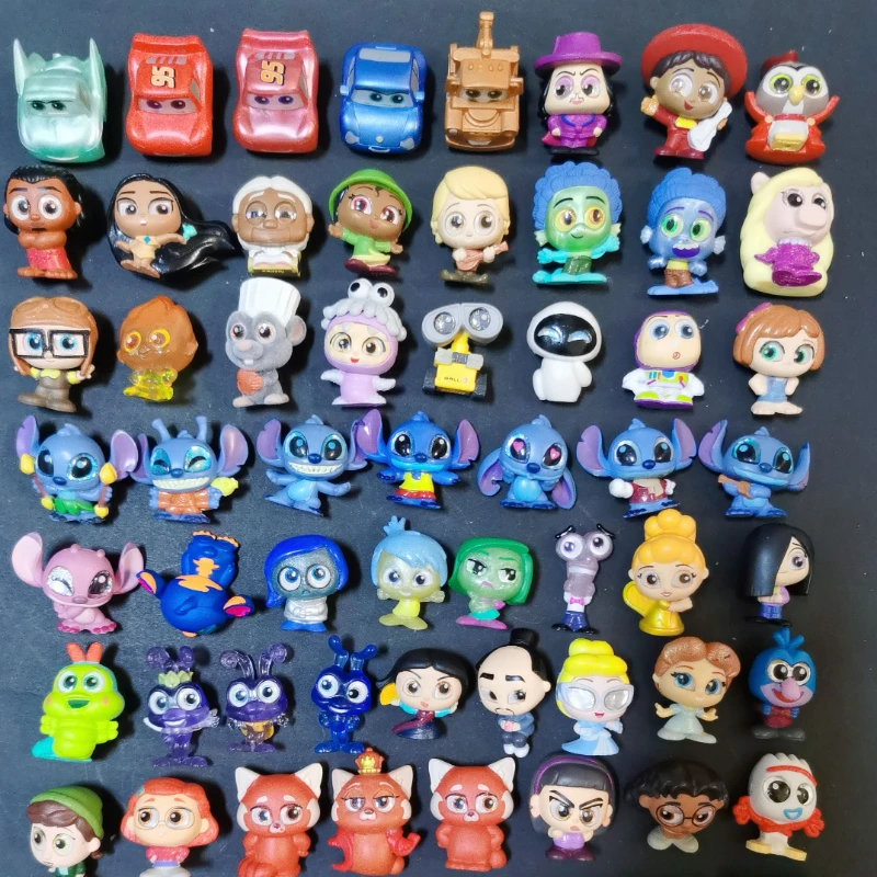 

Disney Doorables Princess Moana Mulan Stitch Lotso Alien Buzz Lightyear Glass Eyed Doll Cartoon Model Toy Decorations Kids Gifts