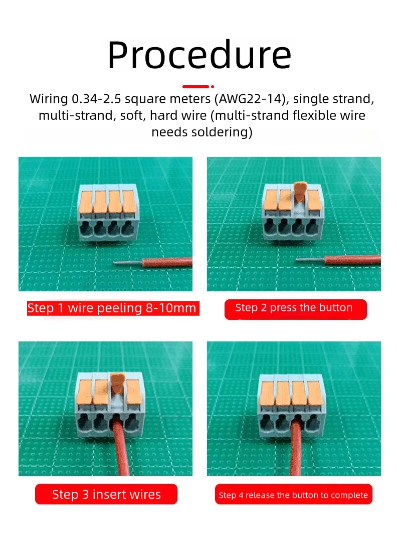 Wire Connectors 25Pcs/50PCS PCB terminal block DA806R 2604 2.5mm&sup2; spacing 5.0 mm pitch gray 2604-1102 3 4 5 6
