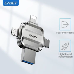 Eaget 4 - in - 1 Universal USB Flash Drive - Multi - Device Data Storage Solution - 64 GB