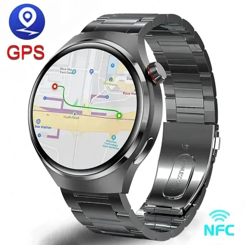 

2024 New For Android GT4 Pro Smart Watch Men NFC GPS Tracker AMOLED 360*360 HD Screen Heart Rate Bluetooth Call SmartWatch