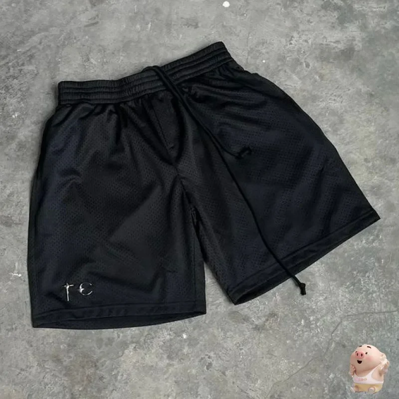 

Высококачественные винтажные шорты в стиле хип-хоп, THUG CLUB TC, сетчатые мужские и женские шорты в стиле 1:1, лучшее качество, повседневные ранцы на шнурке