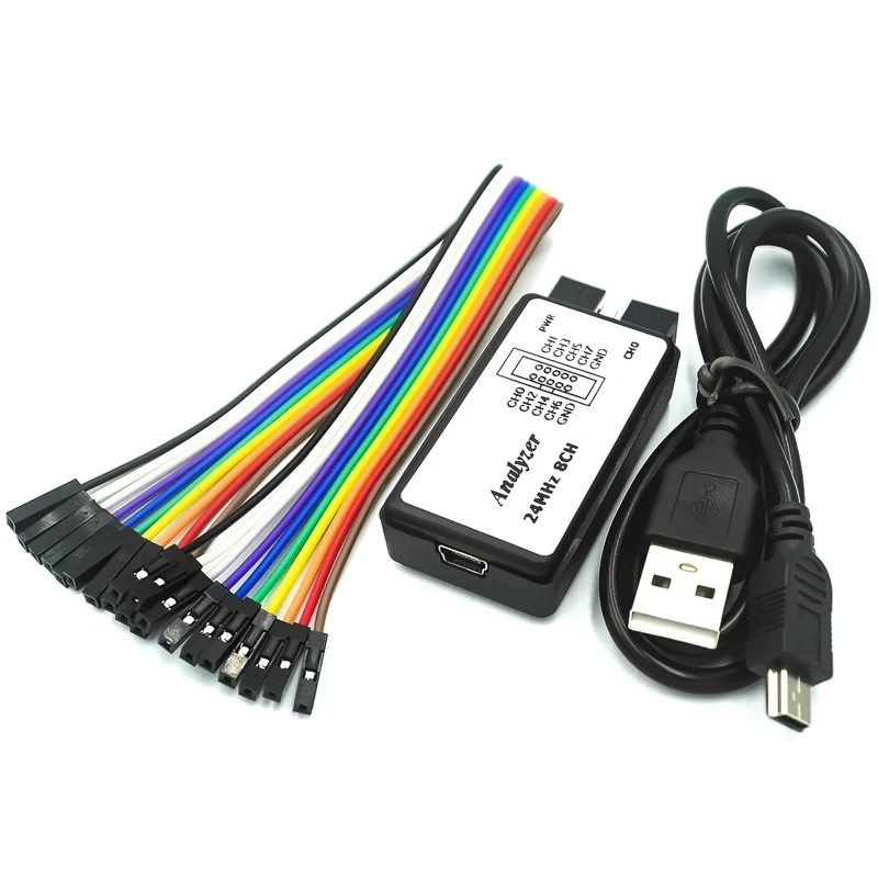 

1~20Pcs USB Logic Analyzer Microcontroller Suitable for ARM FPGA Debugging Sharp Tool 24M Sampling 8 Channels