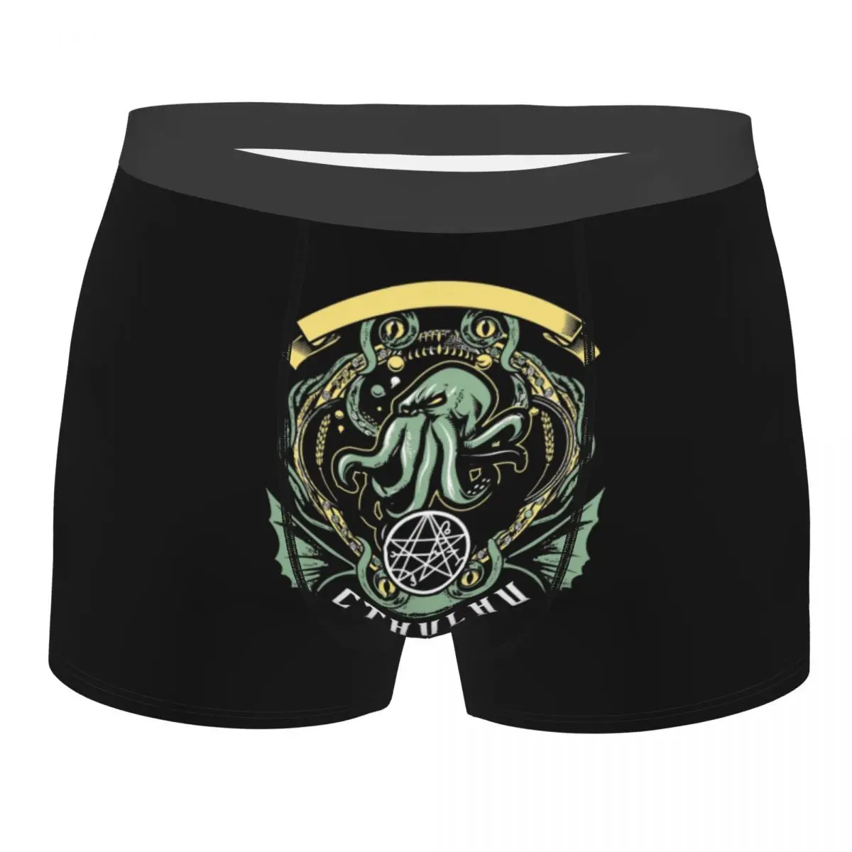 

Man Cthulhu Dark Boxer Briefs Shorts Panties Breathable Underwear Lovecraft Occult Mysticism Male Funny Underpants