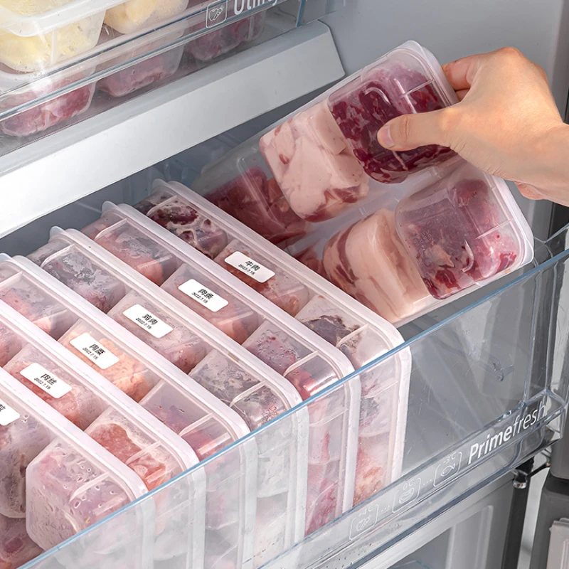 Refrigerator Frozen Meat Four-compartment Storage Box Food-grade Freezer  BUS