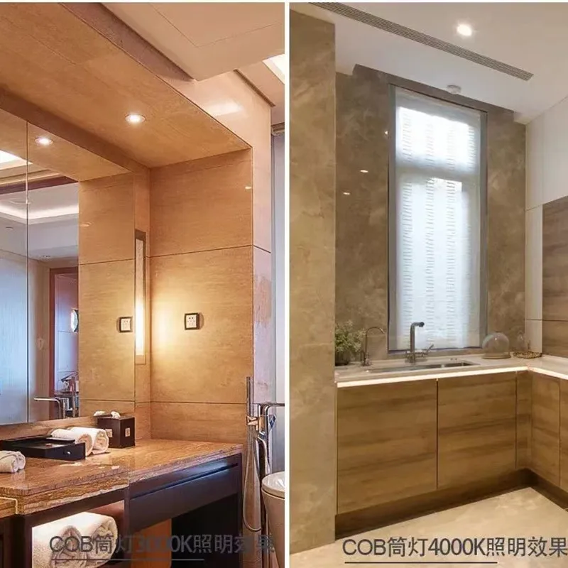 Zigbee3.0 임베디드 LED 통 각도 조절 가능 COB 천장 조명 스포트라이트 7W/10W/W12W/18W회전 AC85-260V 실내 조명