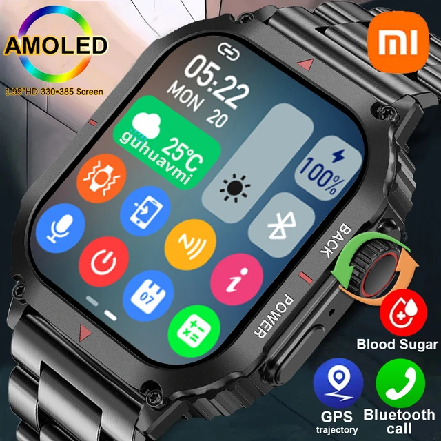 Reloj inteligente NFC para hombre, accesorio de pulsera resistente al agua  IP68 con seguimiento de movimiento