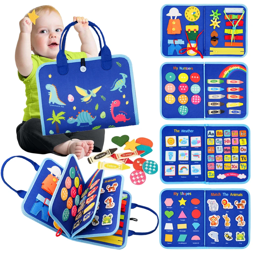 Montessori Busy Board For Toddlers Alphabet And Number Learning_voghion.com
