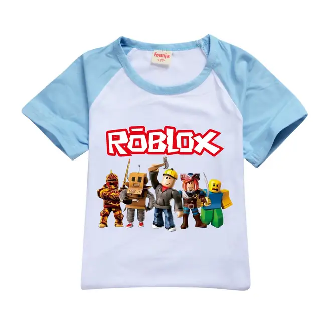 Jogo ROBLOX infantil T-shirt impresso, roupas infantis, moda verão, tops  brancos, meninos, meninas, roupas, novo - AliExpress