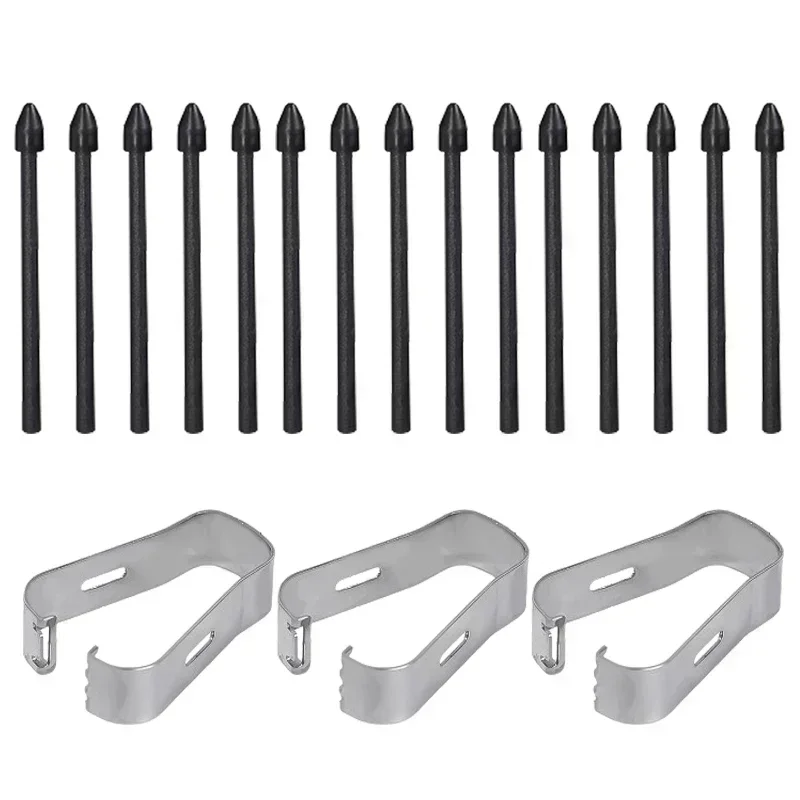 Premium Touch Stylus Replacement Nibs with Clip for Tablets and Smartphones