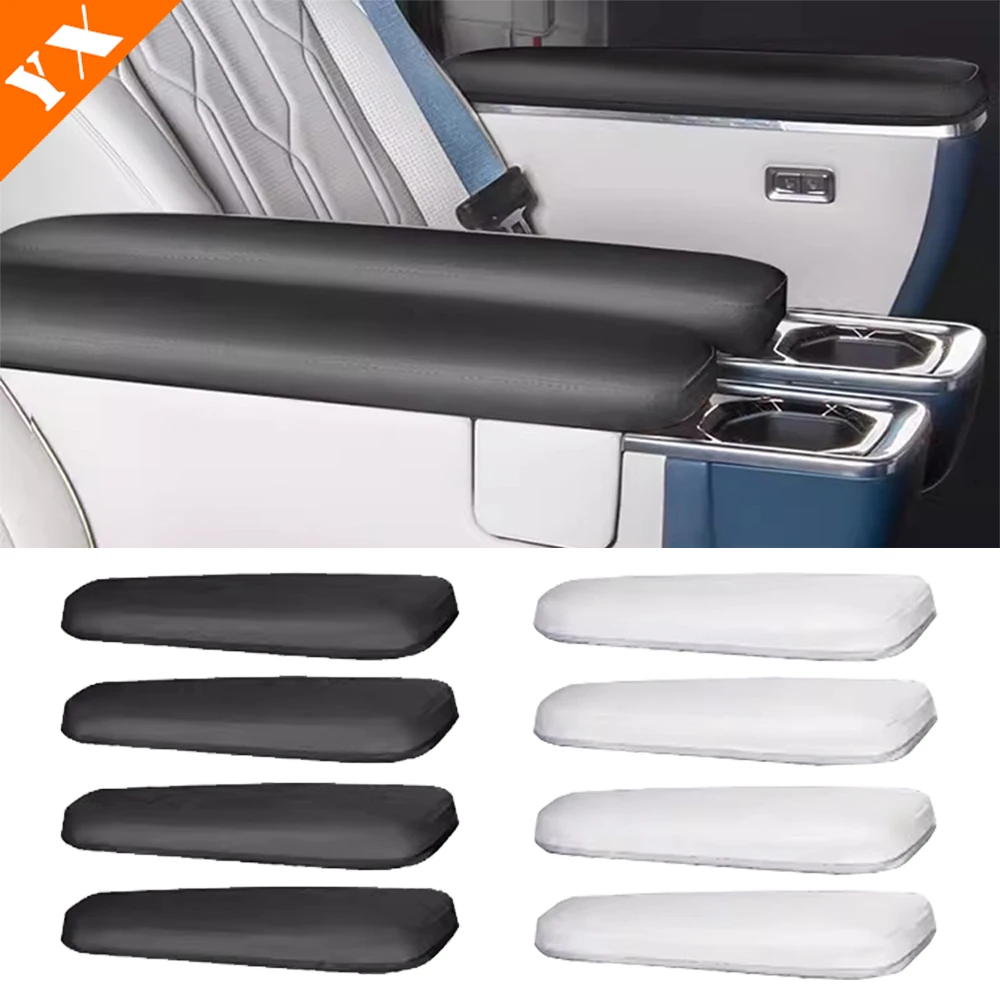 

For GEELY Zeekr 009 2022-2024 Leather Black/White Auto Center Armrest Cover Car Central Control Armrest Box Surface Cover