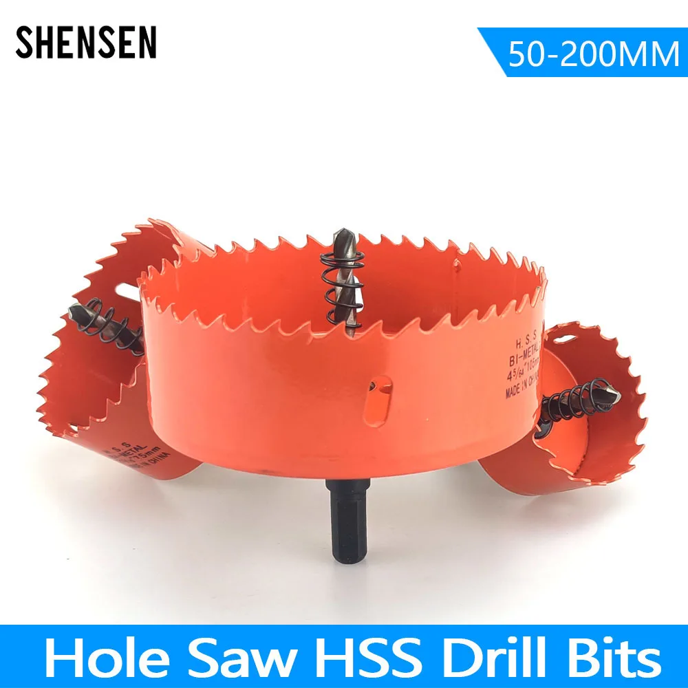 50-200mm M42 바이메탈 홀 톱 HSS 드릴 비트 드릴링 크라운 금속 철 알루미늄 스테인레스 우드 커터 도구, 1 피스