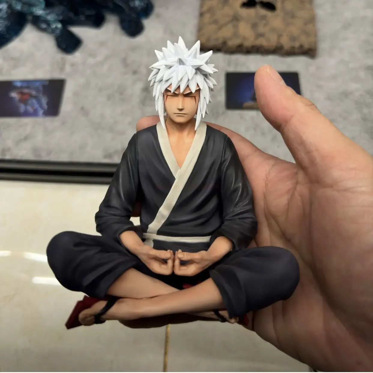 thumbnail image 1 of Figura de acción de Naruto Jiraiya de 15 cm, modelo de figura meditando, estatua de PVC, colección, muñecas decorativas, juguete, regalo, preventa, 1 of 5