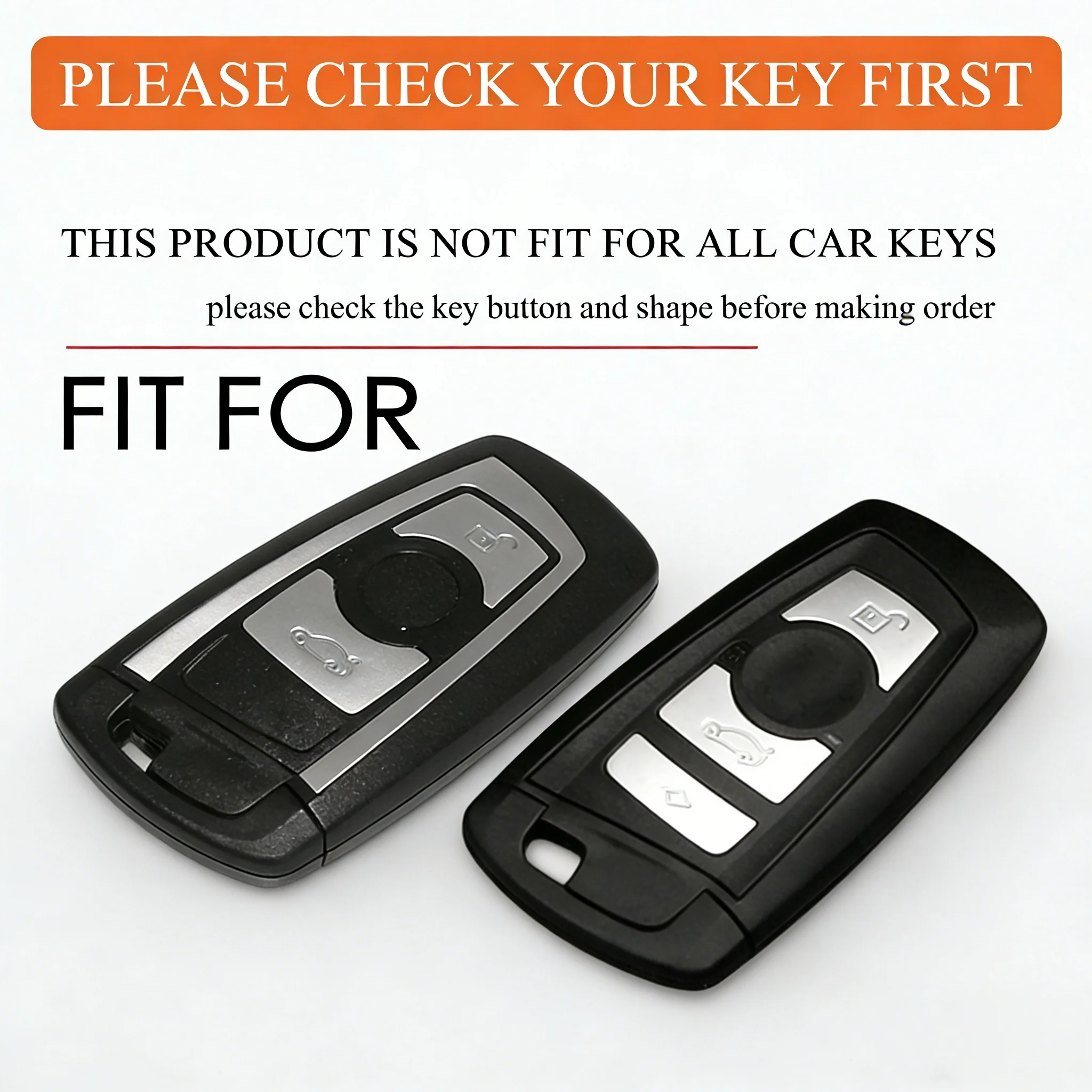 Premium Silicone Car Key Cover - Protective Remote Fob Shell Jacket with 3 Buttons