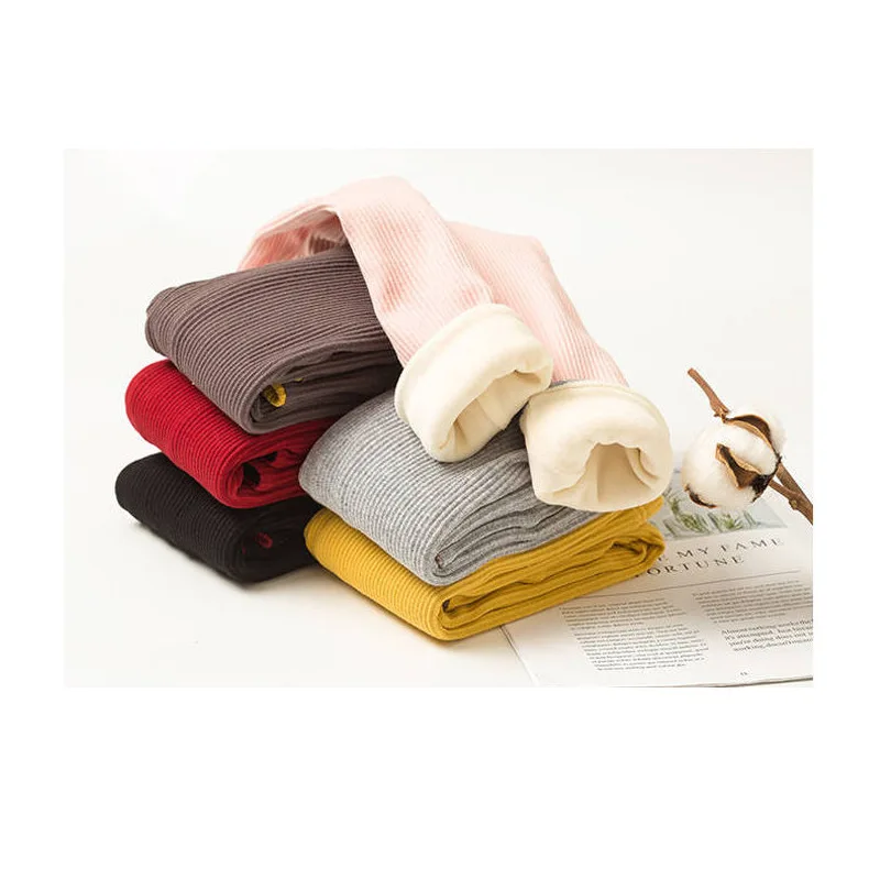 

Autumn winter trendy boys and girls' plush thickened trousers warm leggings
