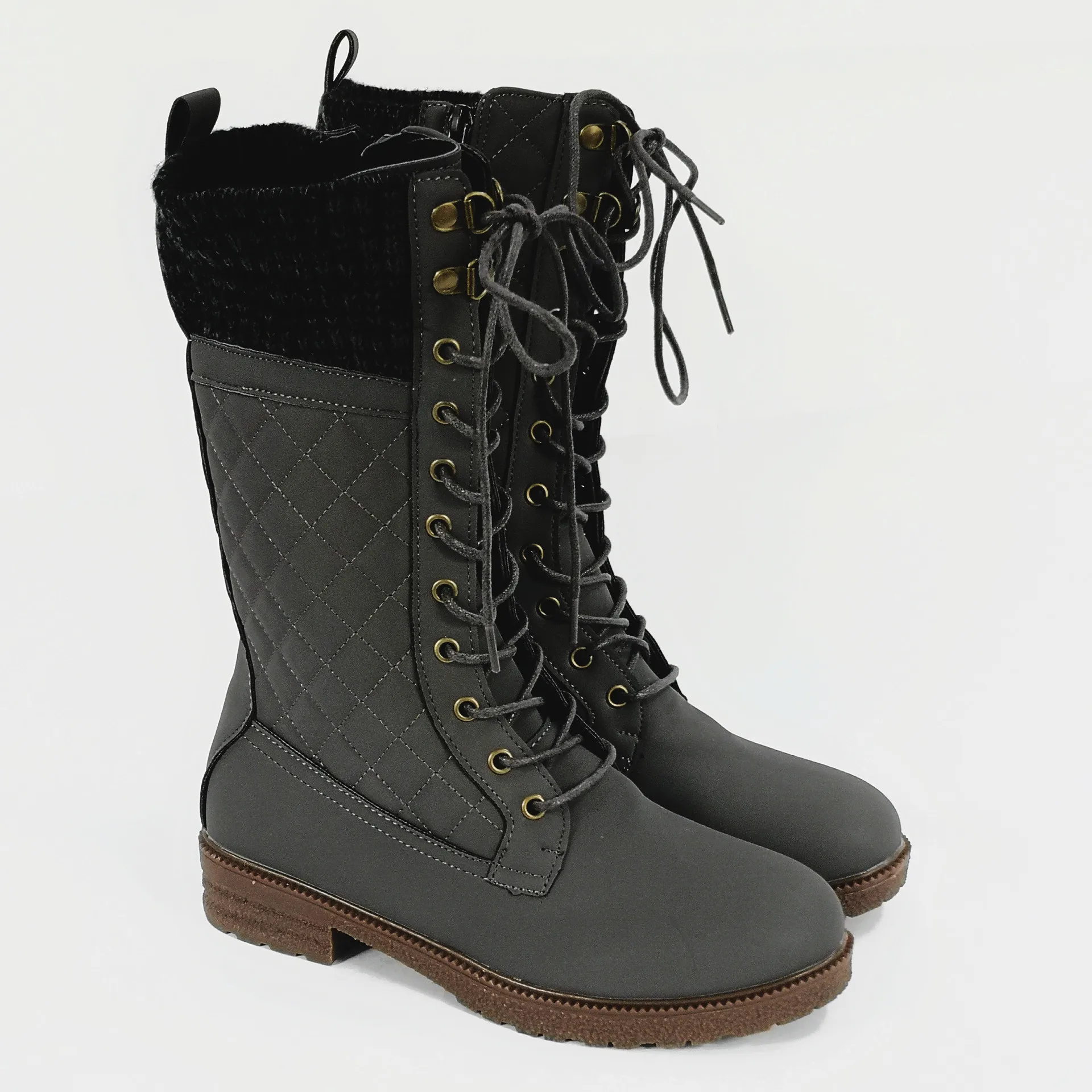 New 2022 women winter boots thicken fur snow boots women's leather shoes soft bottom high top winter shoes ladies non-slip boots