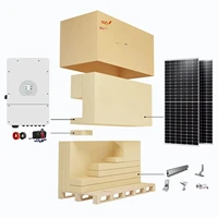 Système d'énergie solaire 8Kw 10Kw 12Kw Kits complets Deye onduleur de stockage d'énergie hybride monophasé et panneaux solaires avec batterie 6