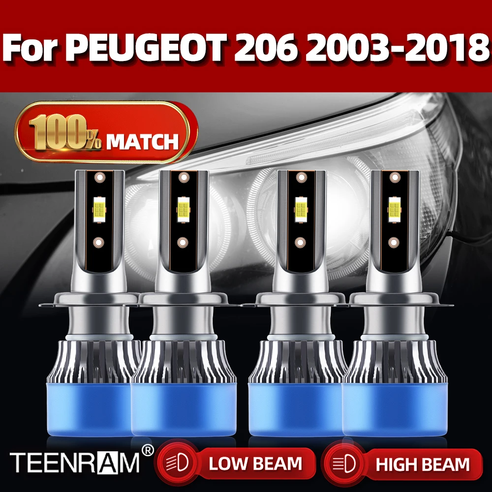 

LED Headlight Bulbs 12V 6000K White Turbo Auto Lamps 240W 40000LM For PEUGEOT 206 2003-2011 2012 2013 2014 2015 2016 2017 2018