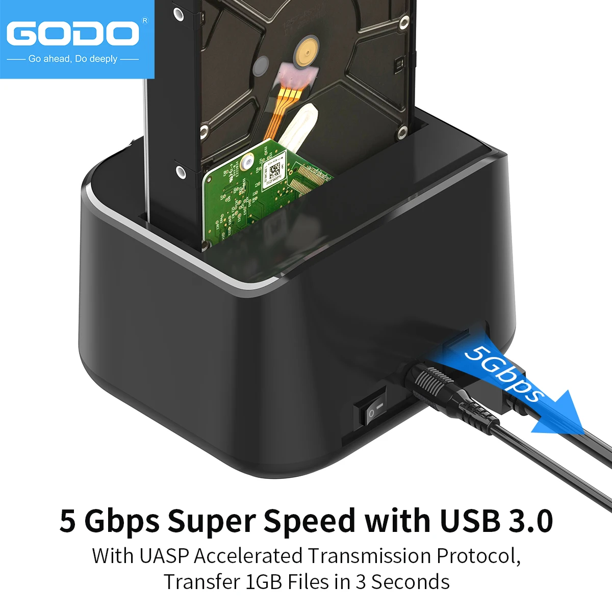 USB 3.0 HDD Docking Station 2.5/3.5" SATA HDD/SSD 5Gbps External Hard Drive Dock UASP Support Fast Data Transfer hdd docking station