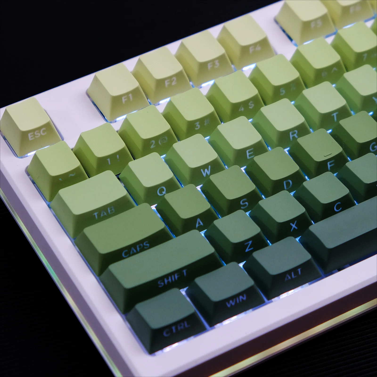 Kbdiy-pbt Duplo Tiro Keycap Impressão Lateral Brilhar Através Backlit Teclado Mecânico mx 108 87 Nj80 84 68 64 61 133 - Imagem 2