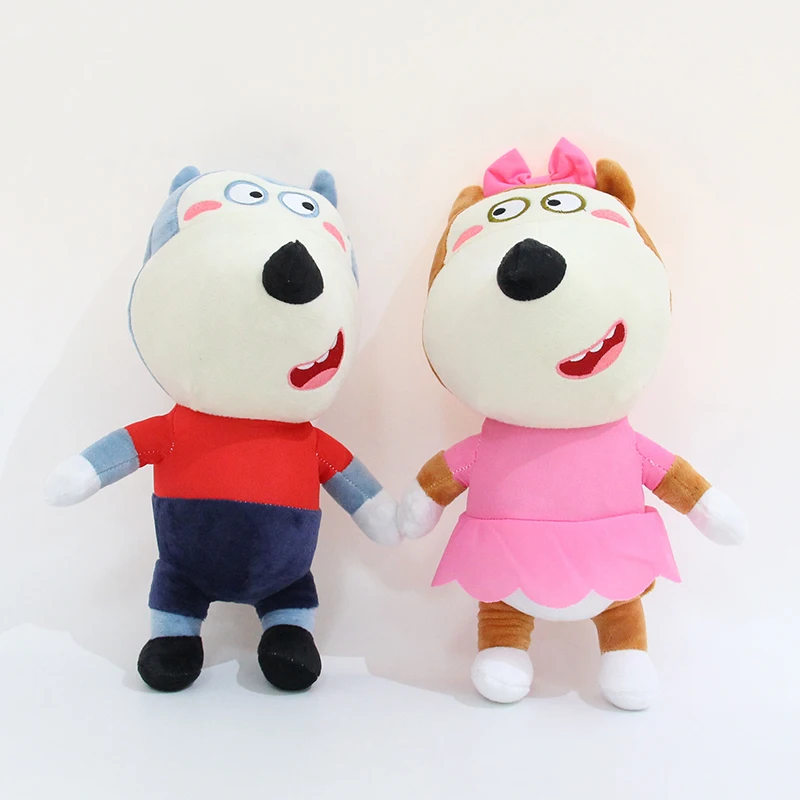 2pcs Wolfoo Lucy Family Plush Doll English Animation Stuffed