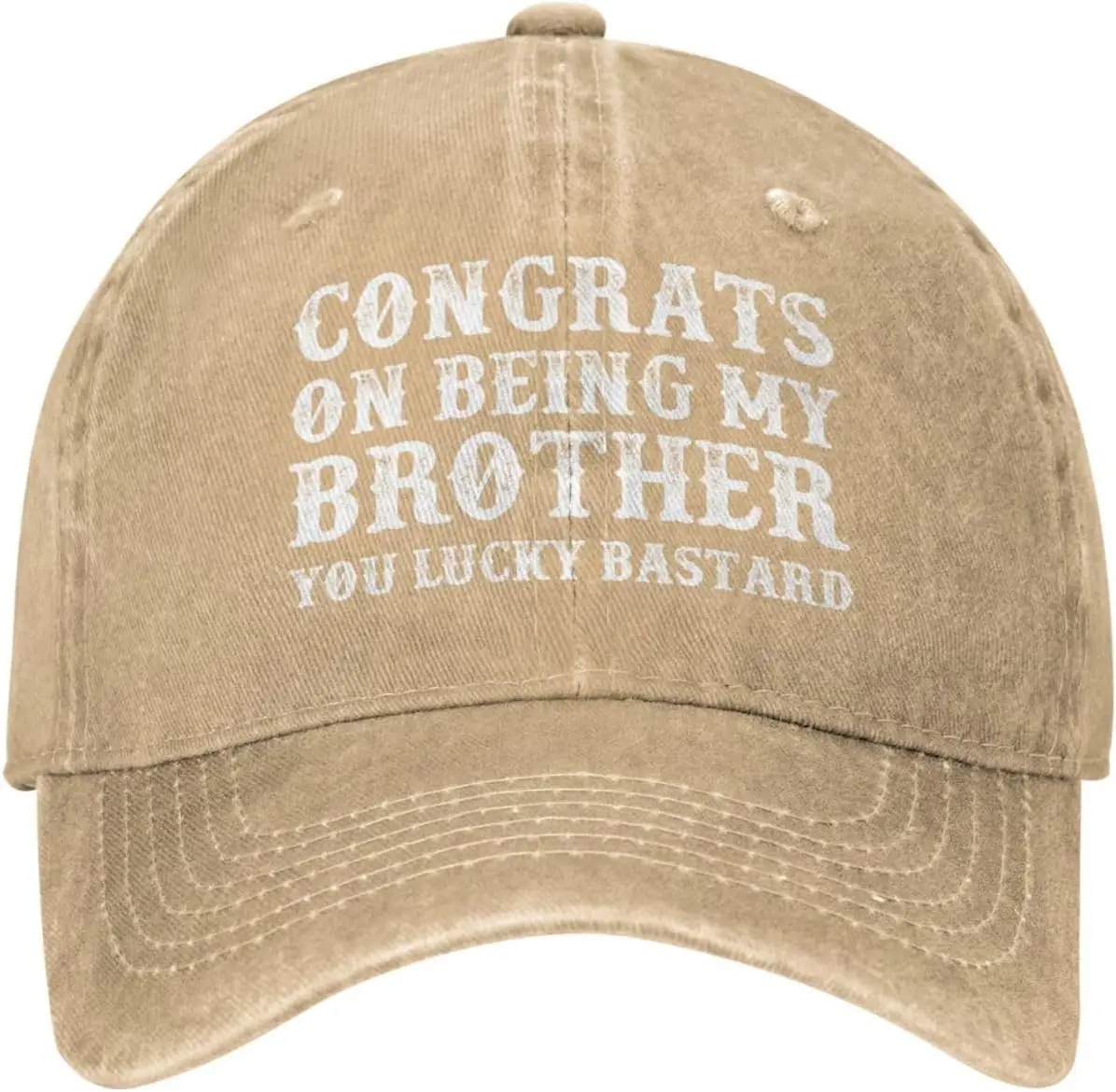 

Congrats On Beings My Brother You Lucky Bastards Hat Men Dad Hats Cute Caps