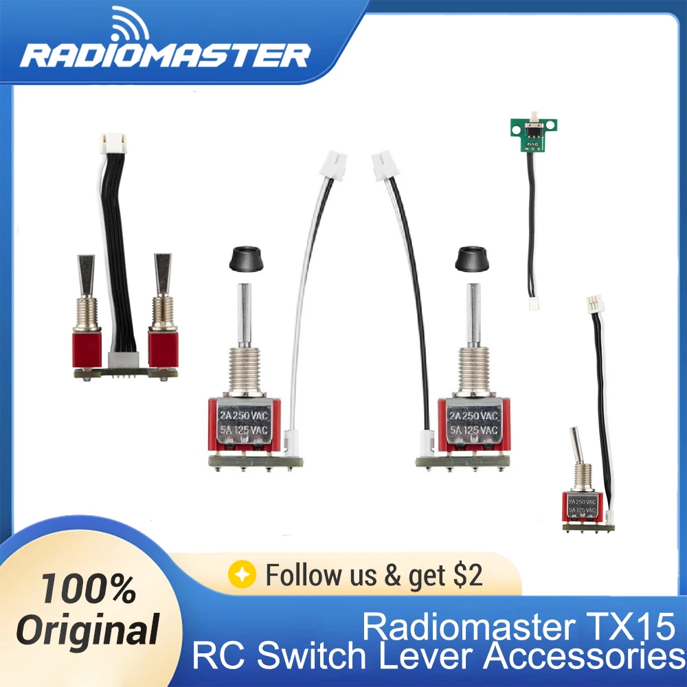 Пульт дистанционного управления RadioMaster TX15 SE SF, 3-позиционный переключатель в сборе, SA+SB/SC+SD, 2-позиционный переключатель SE/SF TX15 MAX