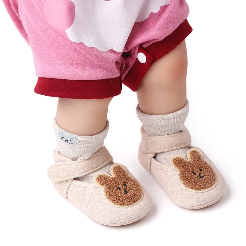Baby Shoes Soft Sole Shoes New Spring Autumn Baby Shoes Soft Sole Anti-Slip Infant Cotton First Walkers Cartoon Newborn Boys Girls Crib Shoes