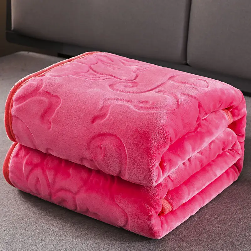

Coral Fleece Bed Blanket Flannel Travel Blanket Quilt Summer Air Conditioner Blanket Warm Blanket Bedspread Sofa Decor Blanket
