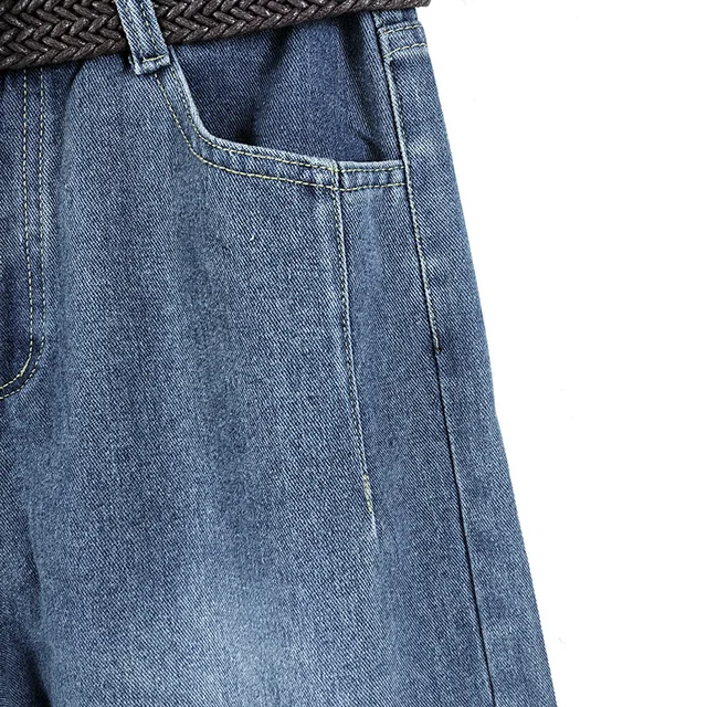 Capris Jeans Loose Women's Shorts Baggy Summer Clothes Korean Dongdaemun 2025 Woman Clothing Blue Big Size Hanbok Pants Short 5