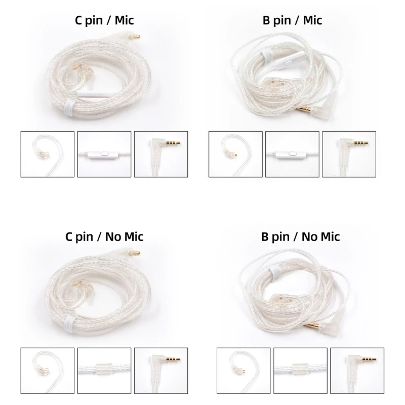 

Dedicated Silver Plated Cable for ZS10PRO ZSN EDX ZEXPRO ZAX Headsets Wire Drop Shipping