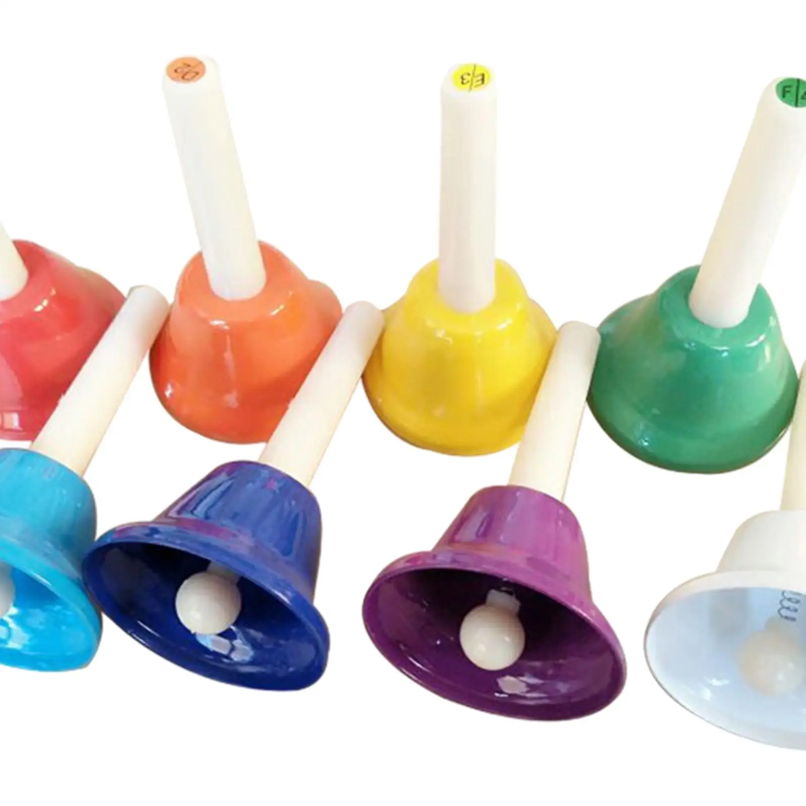 Hand Bell 8Pcs Hand Bells Set Colorful Musical Instrument For Chorus Adults Party Supplies Toddlers Wedding hand bell