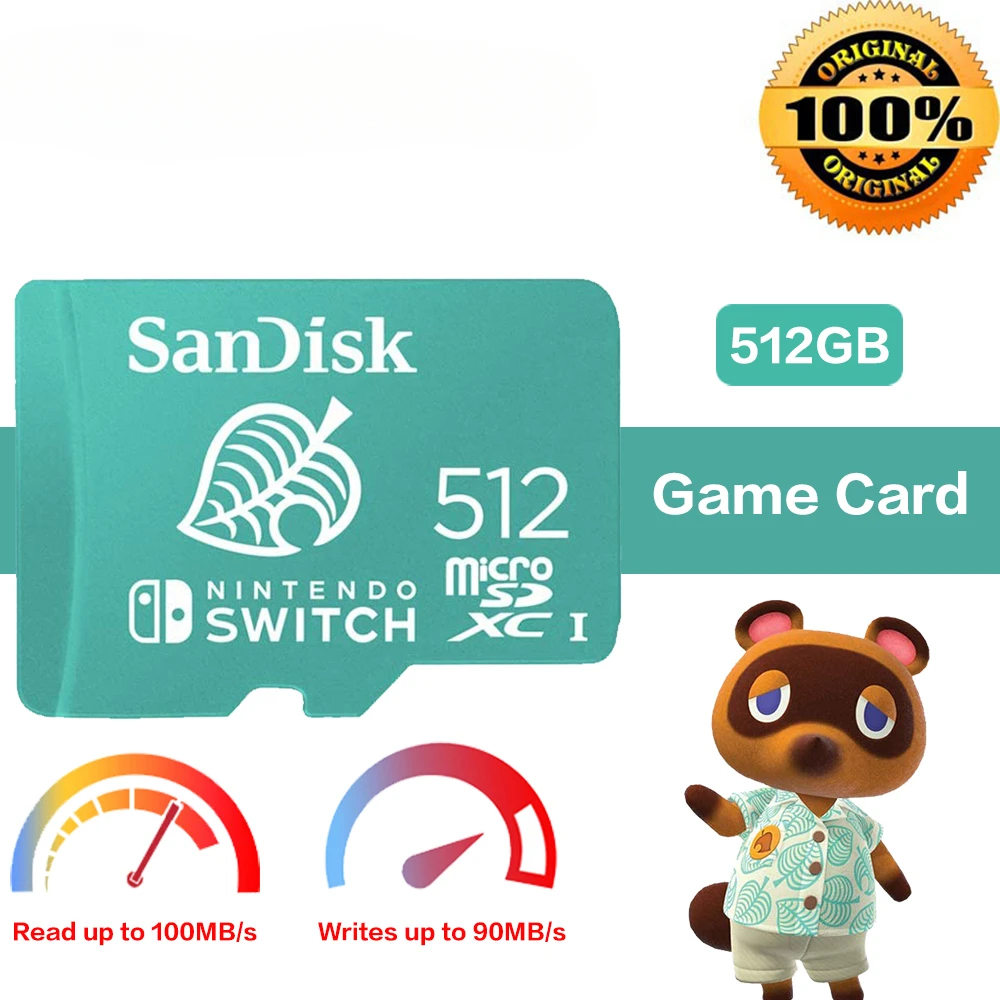 Carte Micro SDXC Animal Crossing 512 GO