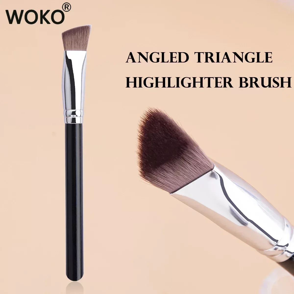 Angled Highlighter Brush Face Contour Foundation Concealer Brush Triangle shape Synthetic Hair Foundation Highlighter Brushes 4