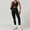 Nude Feel Fitness Suit Sports Set Women's Tracksuit Sexy Yoga Outfits Gym Sportswear Legging And Underwear Workout Clothes Woman 3