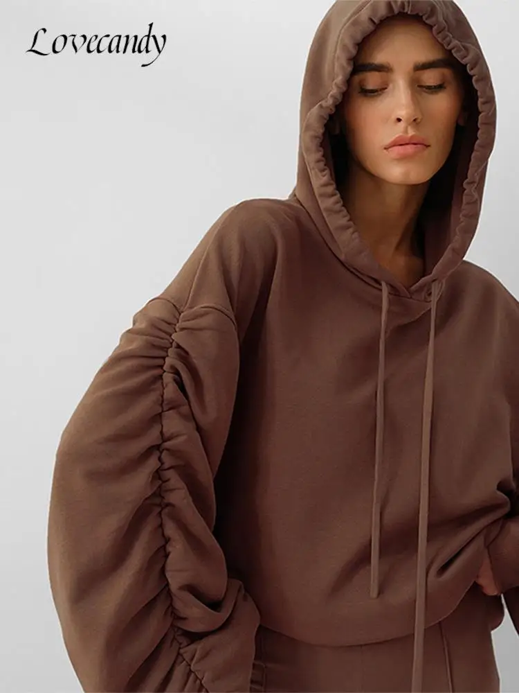 Female Sweatshirts Loose Sleeves Oversized Hoodie Loose Sleeves