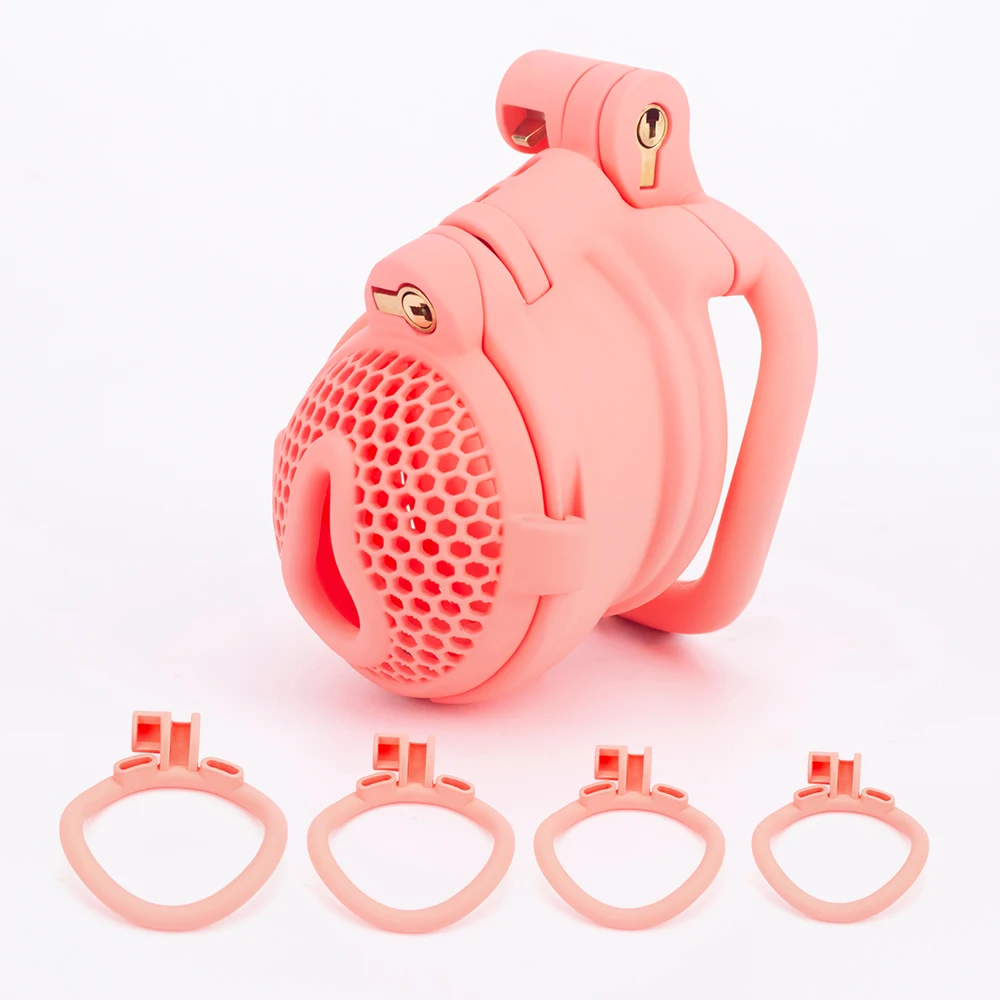 

Honeycomb Convenient Slide Chastity Cage Male Lightweight Spikes Cock Cage Penis Ring Chastity Trainer Belt BDSM Sex Toy For Men